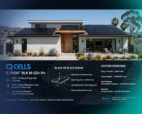 Qcells Black-on-Black Panels: Design vs Performance Tradeoffs